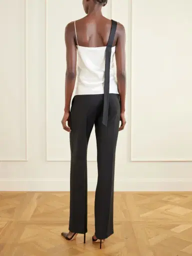 Tom Ford Asymmetric Draped Two-tone Silk-satin Camisole | Thumbnail 4 Tom Ford Asymmetric Draped Two-tone Silk-satin Camisole | Thumbnail 4