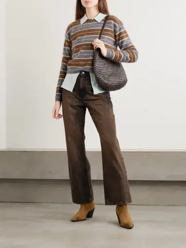 Guest In Residence Grizzly Striped Brushed-cashmere Sweater | Thumbnail 2