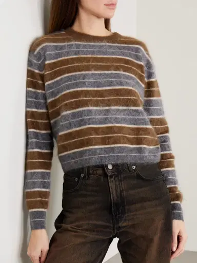 Guest In Residence Grizzly Striped Brushed-cashmere Sweater | Thumbnail 3