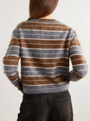 Guest In Residence Grizzly Striped Brushed-cashmere Sweater | Thumbnail 4