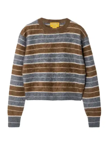 Guest In Residence Grizzly Striped Brushed-cashmere Sweater | Thumbnail 1