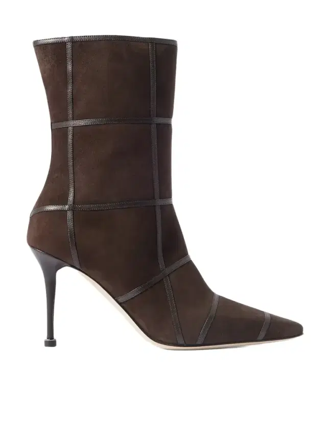 Trulonapla 90 Leather-trimmed Suede Ankle Boots
