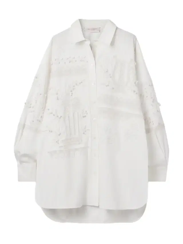 Oversized Embroidered Brushed Cotton-blend Poplin Shirt