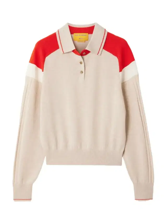 Alpine Collegiate Color-block Cashmere Polo Sweater