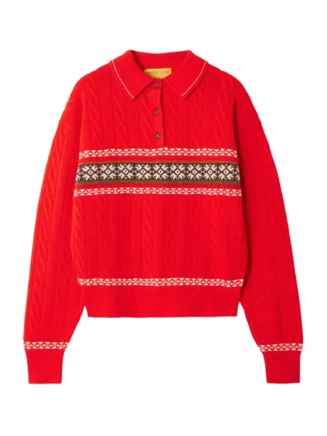 Cable Collegiate Fair Isle Cable-knit Wool And Cashmere-blend Polo Sweater