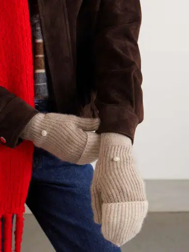 Guest In Residence The Mitts Ribbed Cashmere Gloves | Thumbnail 4