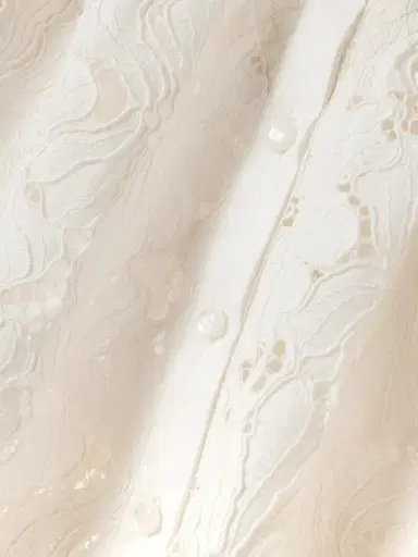 Loretta Caponi Iole Ruffled Smocked Cotton-trimmed Guipure Lace Blouse | Thumbnail 4