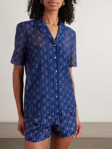 Tory Burch Printed Cotton And Silk-blend Shirt | Thumbnail 3
