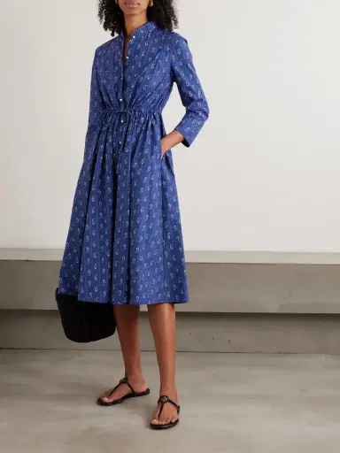 Tory Burch Printed Cotton Midi Shirt Dress | Thumbnail 2 Tory Burch Printed Cotton Midi Shirt Dress | Thumbnail 2