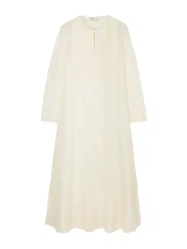 Tory Burch Pleated Linen And Silk-blend Kaftan | Thumbnail 1