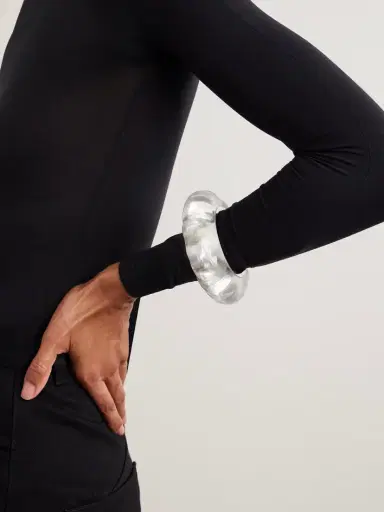 Alaïa Bumper Silver-tone And Plexiglas® Cuff | Thumbnail 2 Alaïa Bumper Silver-tone And Plexiglas® Cuff | Thumbnail 2