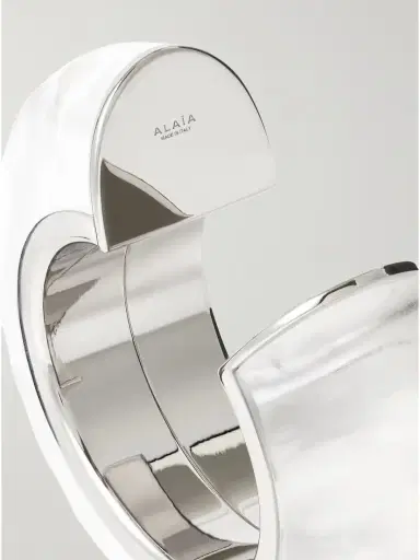 Alaïa Bumper Silver-tone And Plexiglas® Cuff | Thumbnail 4 Alaïa Bumper Silver-tone And Plexiglas® Cuff | Thumbnail 4