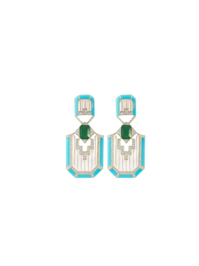 Wish Fine Jewelry 0.71ct Diamond 18K Gold Statement Earrings
