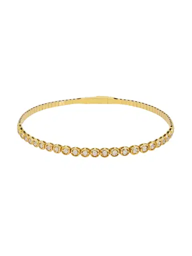Wish Fine Jewelry 1.00ct Diamond 14K Gold Flexible Tennis Bracelet | Thumbnail 1