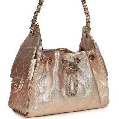 Chanel Chanel Mini 25 Hobo Bag Metallic Rose Gold Caviar Caviar Light Gold Hardware | Thumbnail 2 Chanel Chanel Mini 25 Hobo Bag Metallic Rose Gold Caviar Caviar Light Gold Hardware | Thumbnail 2