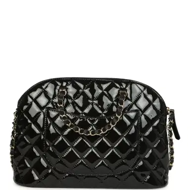 Chanel Chanel Top Handle Shopping Bag Black Patent Leather Gold Hardware | Thumbnail 4 Chanel Chanel Top Handle Shopping Bag Black Patent Leather Gold Hardware | Thumbnail 4