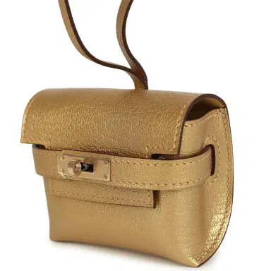 HERMÈS Hermes Kelly Festival Bag Charm Dore Chevre Chamkilight Permabrass Hardware | Thumbnail 5 HERMÈS Hermes Kelly Festival Bag Charm Dore Chevre Chamkilight Permabrass Hardware | Thumbnail 5