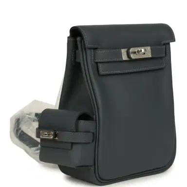 HERMÈS Hermes Mini Kelly Jump Backpack Gris Misty Swift Palladium Hardware | Thumbnail 2 HERMÈS Hermes Mini Kelly Jump Backpack Gris Misty Swift Palladium Hardware | Thumbnail 2