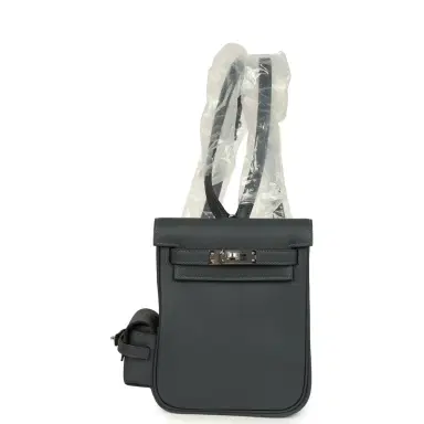 HERMÈS Hermes Mini Kelly Jump Backpack Gris Misty Swift Palladium Hardware | Thumbnail 8 HERMÈS Hermes Mini Kelly Jump Backpack Gris Misty Swift Palladium Hardware | Thumbnail 8