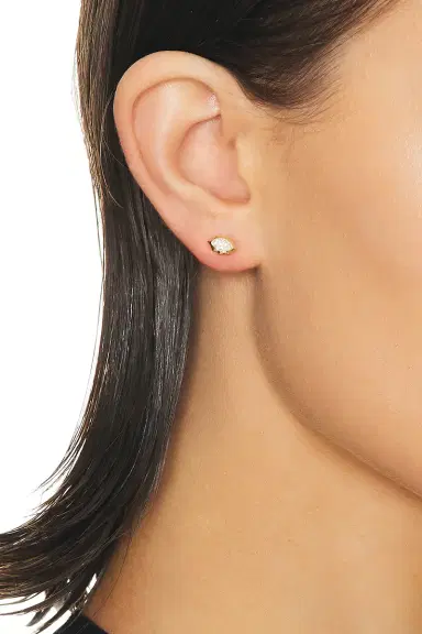 Jade Trau Maverick Marquise Shaped Stud Earrings | Thumbnail 2