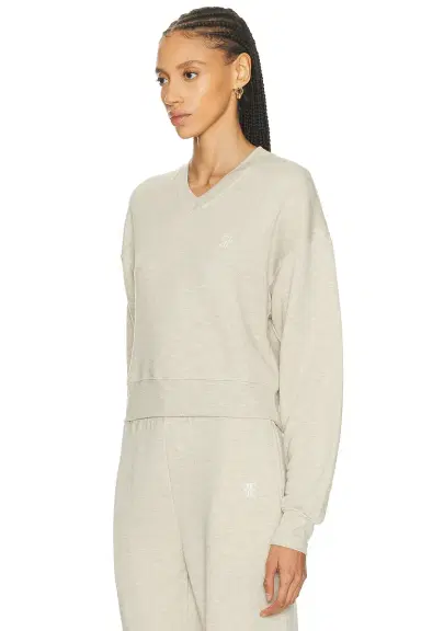 ÉTERNE Cropped V-Neck Sweatshirt | Thumbnail 2 ÉTERNE Cropped V-Neck Sweatshirt | Thumbnail 2