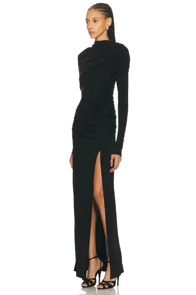 Lapointe Jersey Asymmetrical Shawl Draped Gown | Thumbnail 3 Lapointe Jersey Asymmetrical Shawl Draped Gown | Thumbnail 3