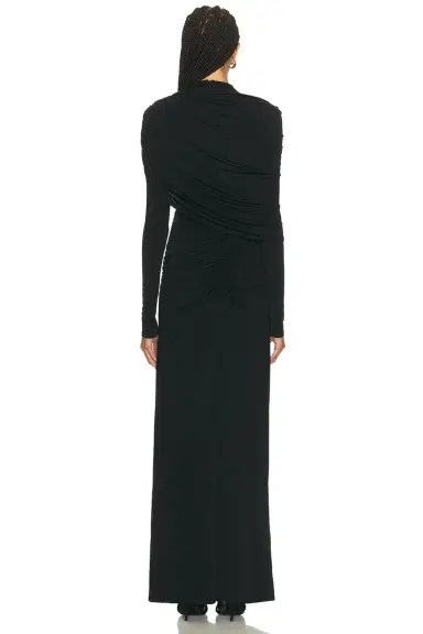 Lapointe Jersey Asymmetrical Shawl Draped Gown | Thumbnail 4 Lapointe Jersey Asymmetrical Shawl Draped Gown | Thumbnail 4