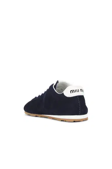 Miu Miu Plume Nylon Scamosciato Sneaker | Thumbnail 3