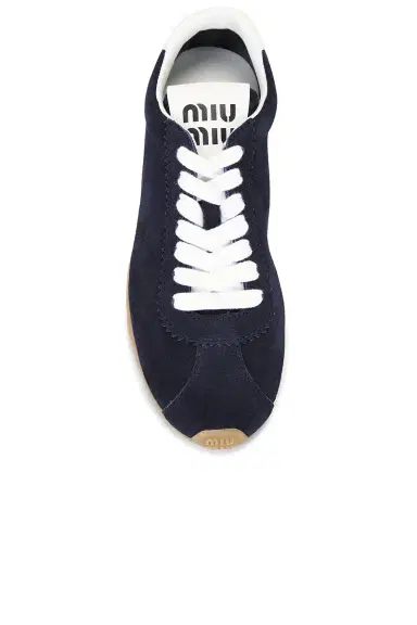 Miu Miu Plume Nylon Scamosciato Sneaker | Thumbnail 4
