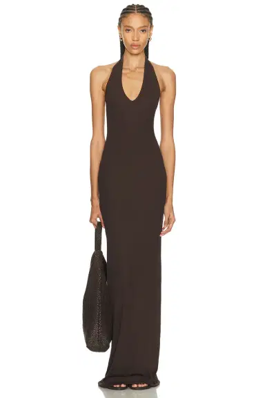 ÉTERNE Halter Maxi Dress | Thumbnail 1