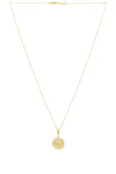 Azlee Elefante Small Pave Coin Necklace | Thumbnail 1 Azlee Elefante Small Pave Coin Necklace | Thumbnail 1