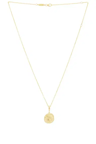 Azlee Goddess Small Diamond Coin Necklace | Thumbnail 1 Azlee Goddess Small Diamond Coin Necklace | Thumbnail 1