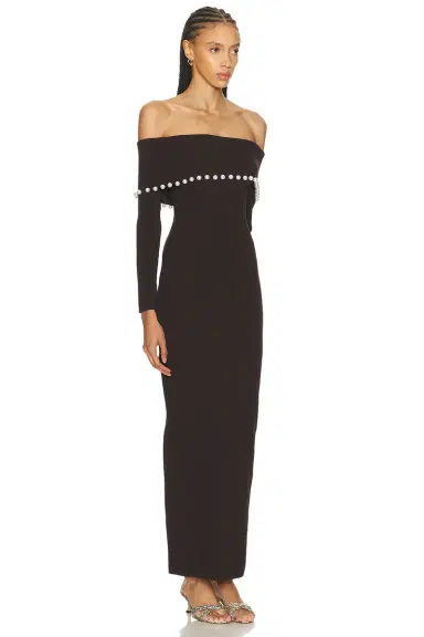 La Porte Anya Ribbed Foldover Dress | Thumbnail 2