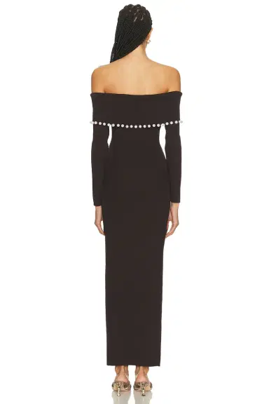 La Porte Anya Ribbed Foldover Dress | Thumbnail 3