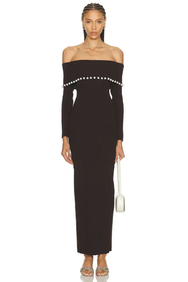 La Porte Anya Ribbed Foldover Dress