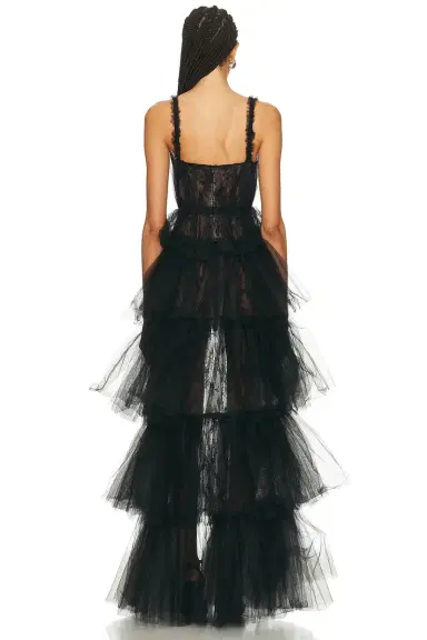 Aknvas Alphild Bustier Tiered Gown | Thumbnail 3