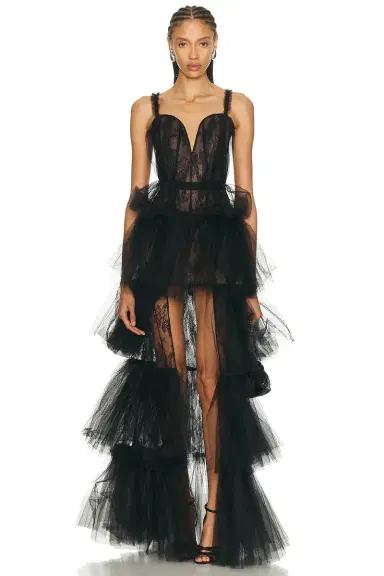 Aknvas Alphild Bustier Tiered Gown | Thumbnail 1