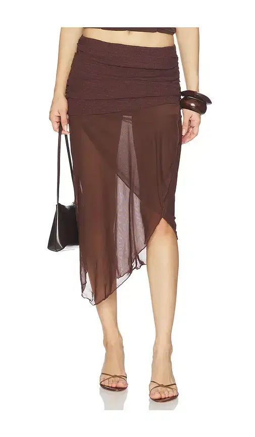 Tiger Mist Zinnia Midi Skirt