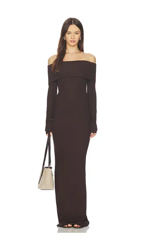Long Sleeve Off Shoulder Maxi Dress