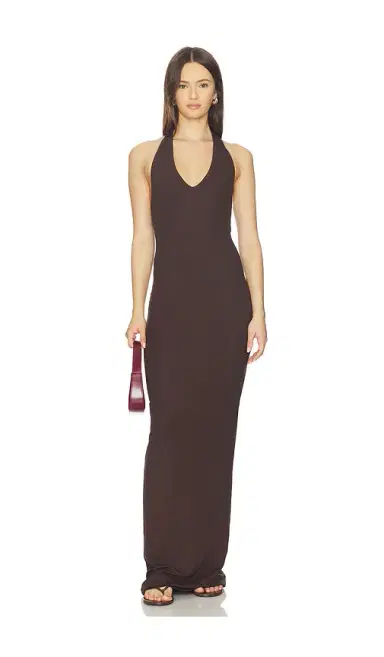 ÉTERNE Halter Maxi Dress | Thumbnail 1