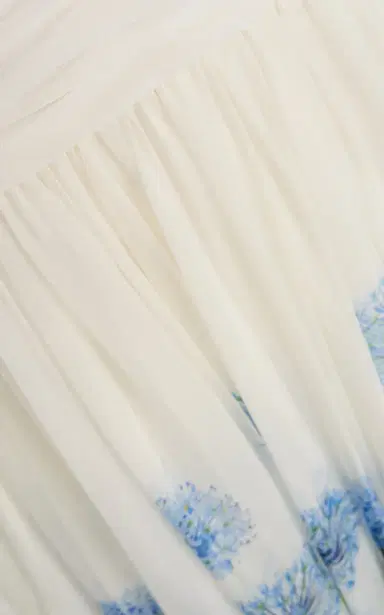 Oscar de la Renta Allium-Printed Silk-Chiffon Gown | Thumbnail 7