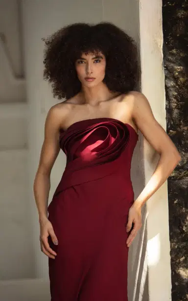 ANDRES OTALORA Vida Entera Strapless Georgette-Silk Maxi Dress | Thumbnail 2