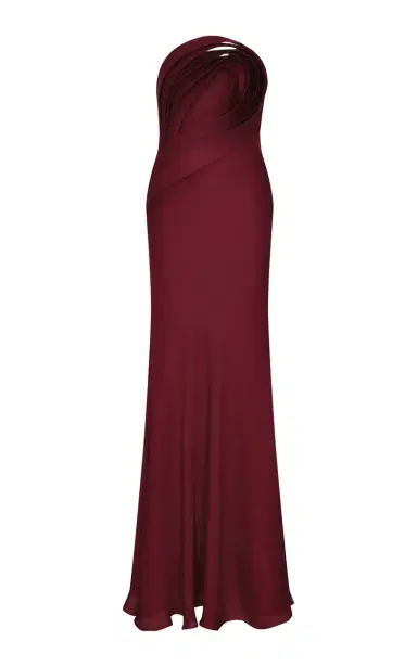 ANDRES OTALORA Vida Entera Strapless Georgette-Silk Maxi Dress | Thumbnail 1