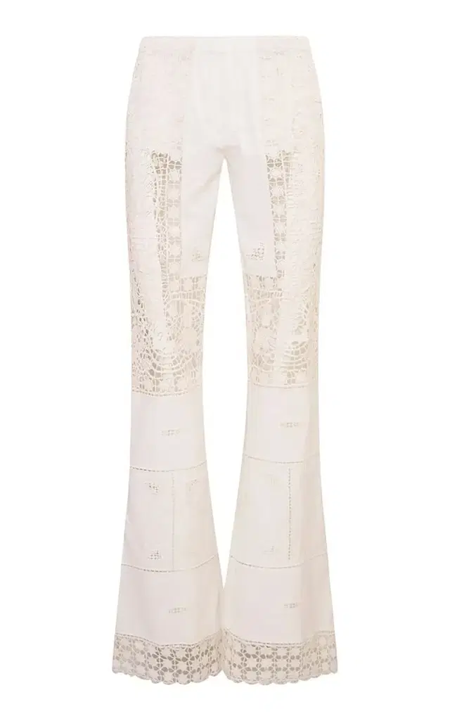 LoveShackFancy Lilo Patchwork Cotton Lace Pants