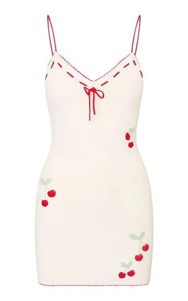 LoveShackFancy Yelena Cherry Crochet Dress | Thumbnail 3