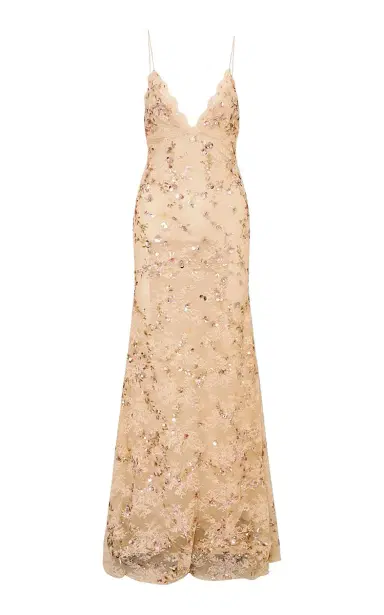 LoveShackFancy Innes Sequined Lace Dress | Thumbnail 1