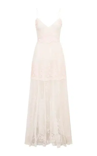 LoveShackFancy Valmy Embroidered Lace Dress | Thumbnail 1