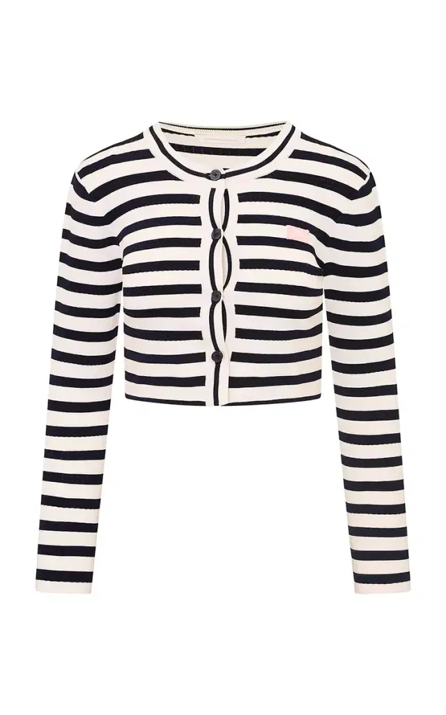 LoveShackFancy Avanette Striped Cardigan