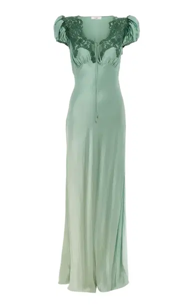 Chloé Lace-Trimmed Silk Satin Maxi Dress | Thumbnail 4