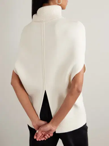 TOTEME Oversized Knitted Wool Turtleneck Tank | Thumbnail 3 TOTEME Oversized Knitted Wool Turtleneck Tank | Thumbnail 3